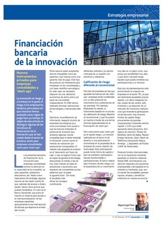 Financiacion bancaria de la innovacion