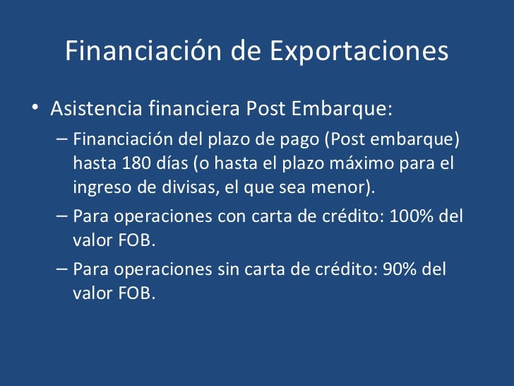 Financiacion de exportaciones