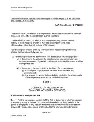 Financial Advisers Regulations 2010 20101126 (Current)