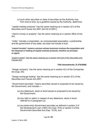 Financial Advisers Regulations 2010 20101126 (Current)