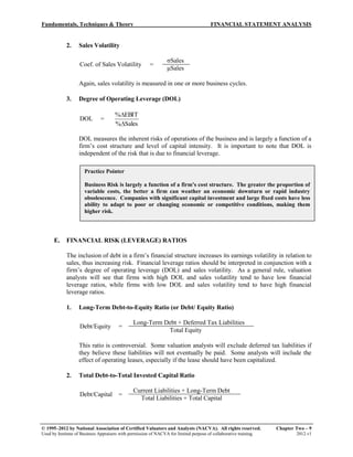 Financial Statement Risk Notes Financial analyis | PDF