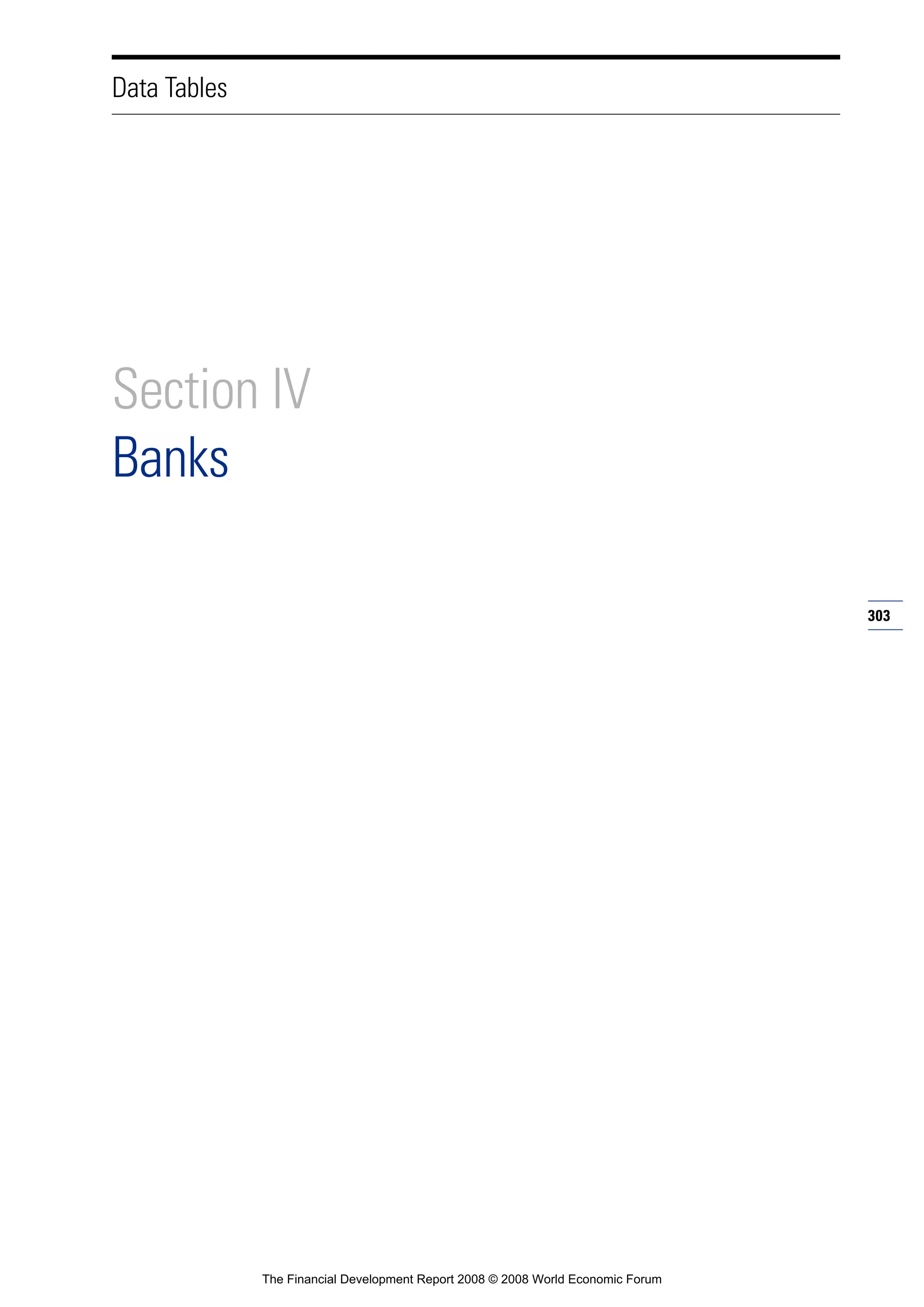 Financial Development Report 2008