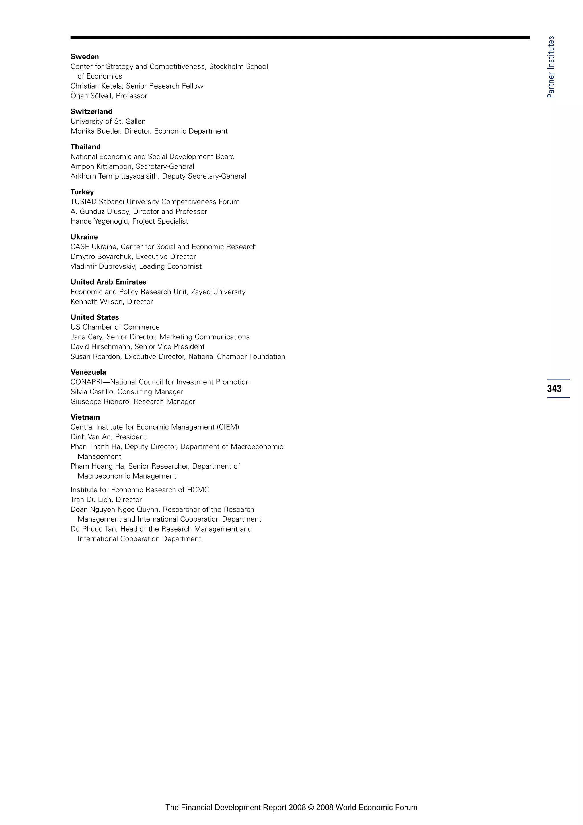 Financial Development Report 2008