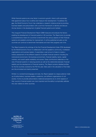 Financial Development Report 2008