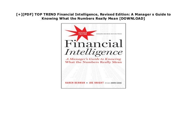 PDF] TOP TREND Financial Intelligence, Revised Edition: A Manager…
