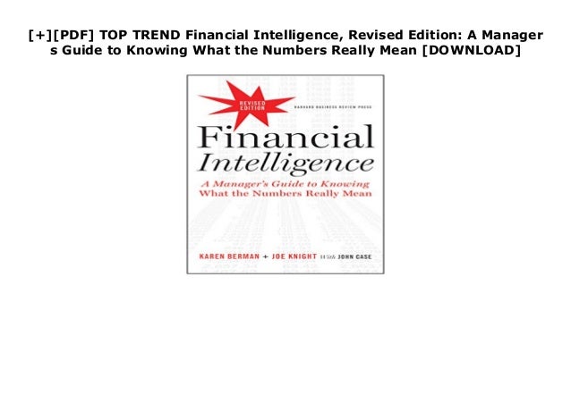 PDF] TOP TREND Financial Intelligence, Revised Edition: A Manager…