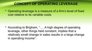 FINANCIAL-MANAGEMENT-Types of Financial leverage | PPTX