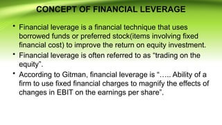 FINANCIAL-MANAGEMENT-Types of Financial leverage | PPTX