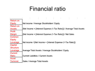 Financial ratio 