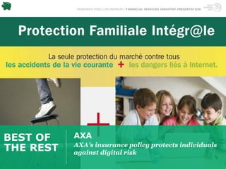 TRENDWATCHING.COM PREMIUM | FINANCIAL SERVICES INDUSTRY PRESENTATION




BEST OF    AXA
THE REST   AXA’s insurance policy protects individuals
           against digital risk
 