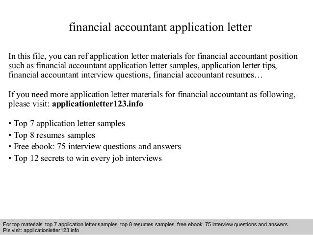 application letter financial accountant financial accountant application letter application letter financial accountant financial accountant application letter