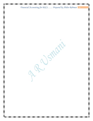 21Financial Accounting for BSCS…… Prepared by Abdur-Rehman
 