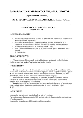 Financial accounting basics | PPTX