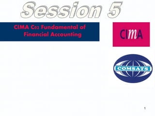CIMA C02 Fundamental of
Financial Accounting
1
 
