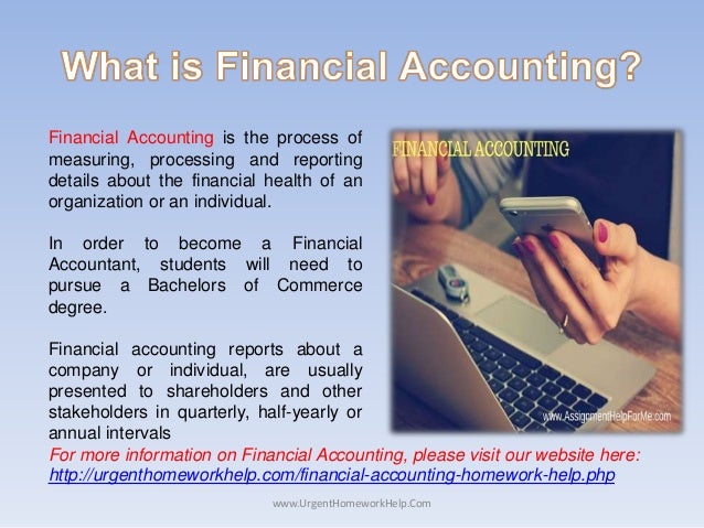 Need help in accounting homework