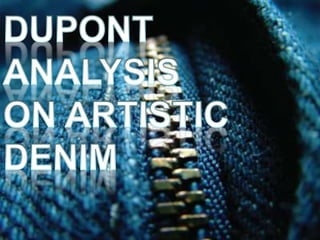 Financial accounting presentation on artistic denim