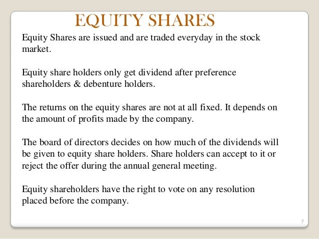 Equity vs Stock Option -