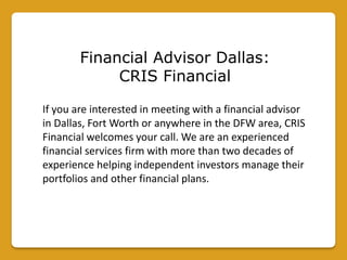 Financial advisor dallas