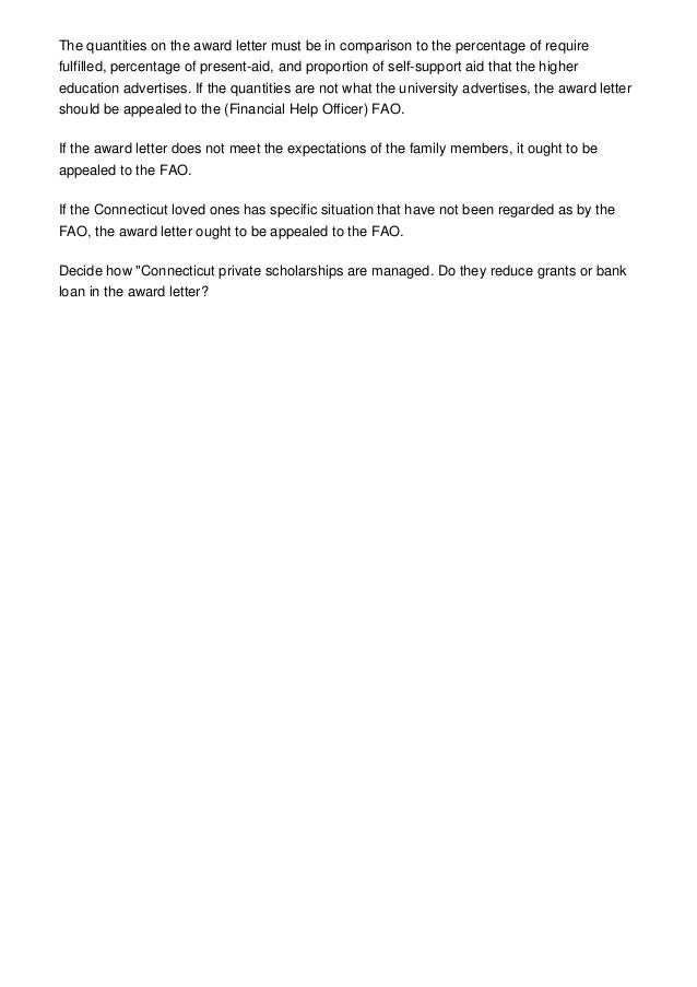 appeal letter for financial aid