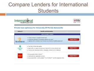 Compare Lenders for International
Students

 