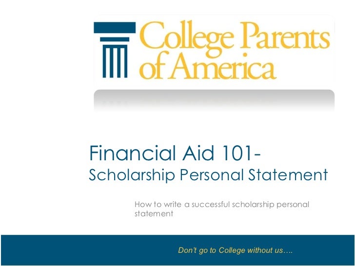 Personal statement for financial aid