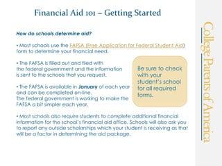 Financial Aids 101- Understanding the Financial Aid Package