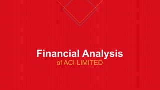 Financial Analysis
of ACI LIMITED
 