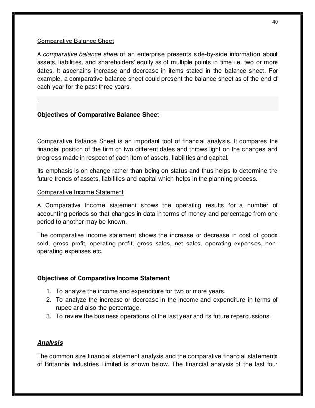 balance sheet and income statement