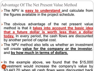 Npv Preferred Method Financial analysis and appraisal of projects.pptx