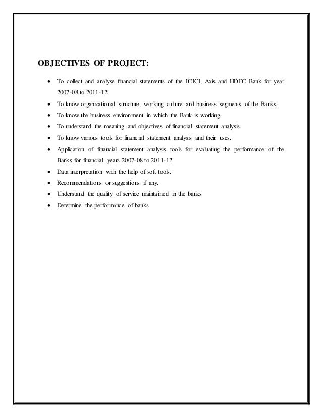 Financial analysis of banks
