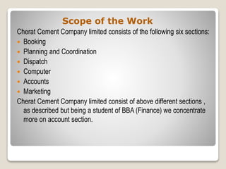 Financial analysis of cherat cement company ltd