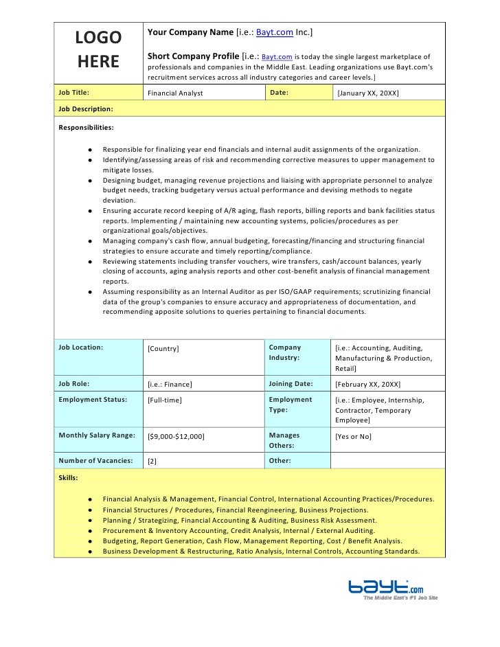 business planning analyst job description