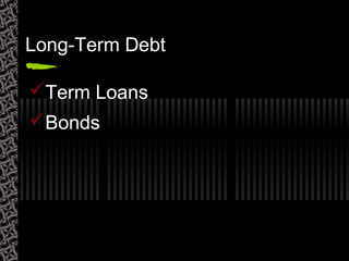 Long-Term Debt
Term Loans
Bonds
 