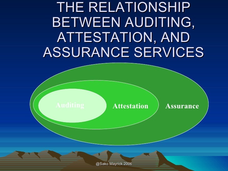 Attestation engagement vs audit picture