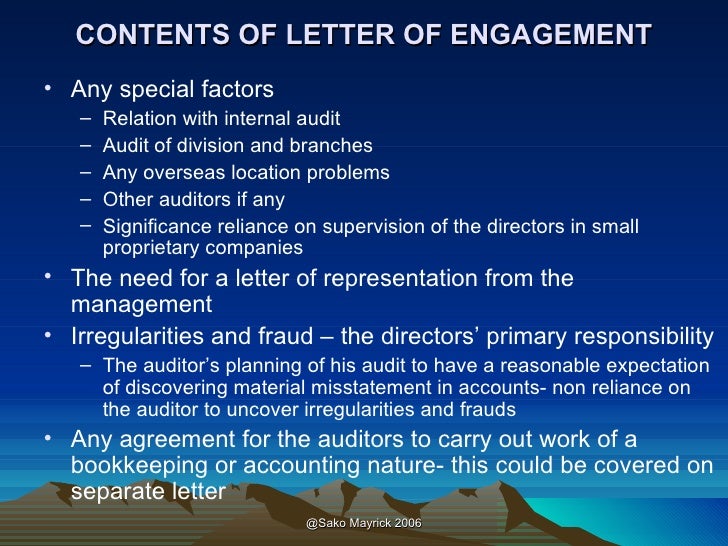 letter management weakness of audit Financial