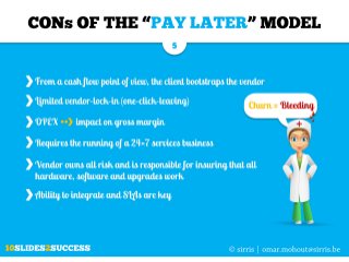 The "PAY LATER" cash flow model for software companies explained in just 10 slides