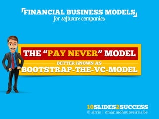 PAY NEVER AKA bootstrap-the-VC business model for software web services companies