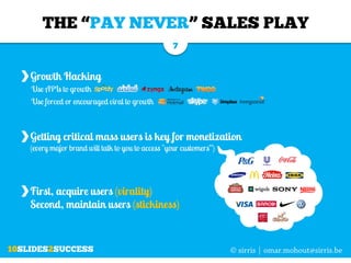 PAY NEVER AKA bootstrap-the-VC business model for software web services companies