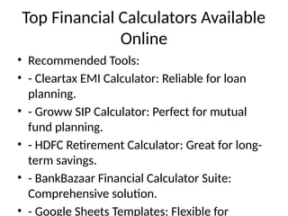 Best Financial Calculators: The Ultimate Guide to Smart Financial ...
