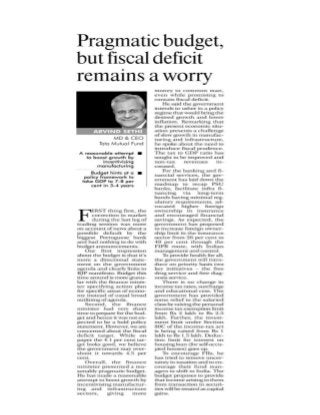 Financial Chronicle - Interview Mr. Arvind Sethi