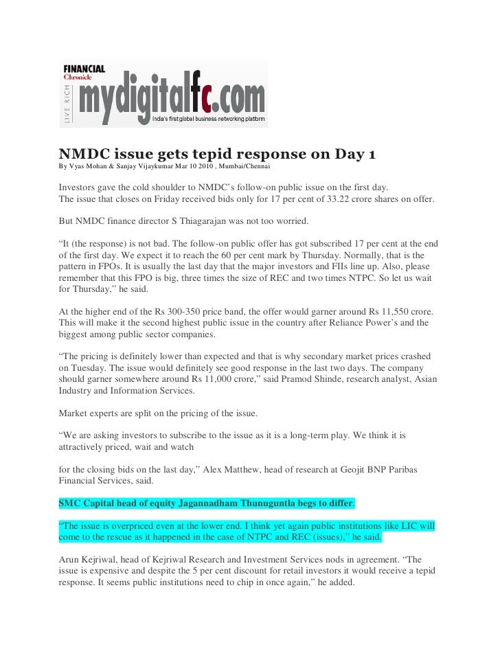 s thiagarajan nmdc