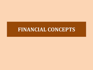 FINANCIAL CONCEPTS
 