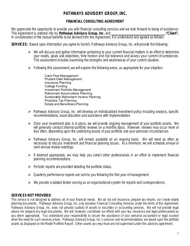 personal investment contract