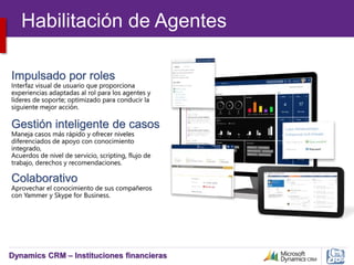 Dynamics CRM – Instituciones financieras
Habilitación de Agentes
 