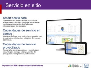 Dynamics CRM – Instituciones financieras
Servicio en sitio
 