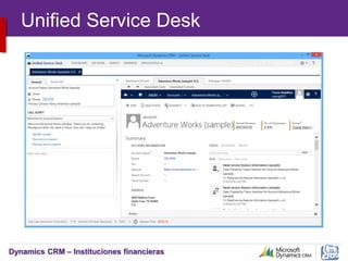 Dynamics CRM – Instituciones financieras
Unified Service Desk
 