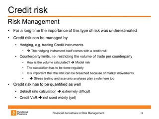 Financial Derivatives in Risk Management | PDF