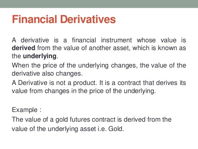 essay on financial derivatives