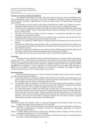 Financial development and economic growth in nigeria | PDF