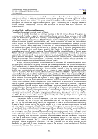 Financial development and economic growth in nigeria | PDF
